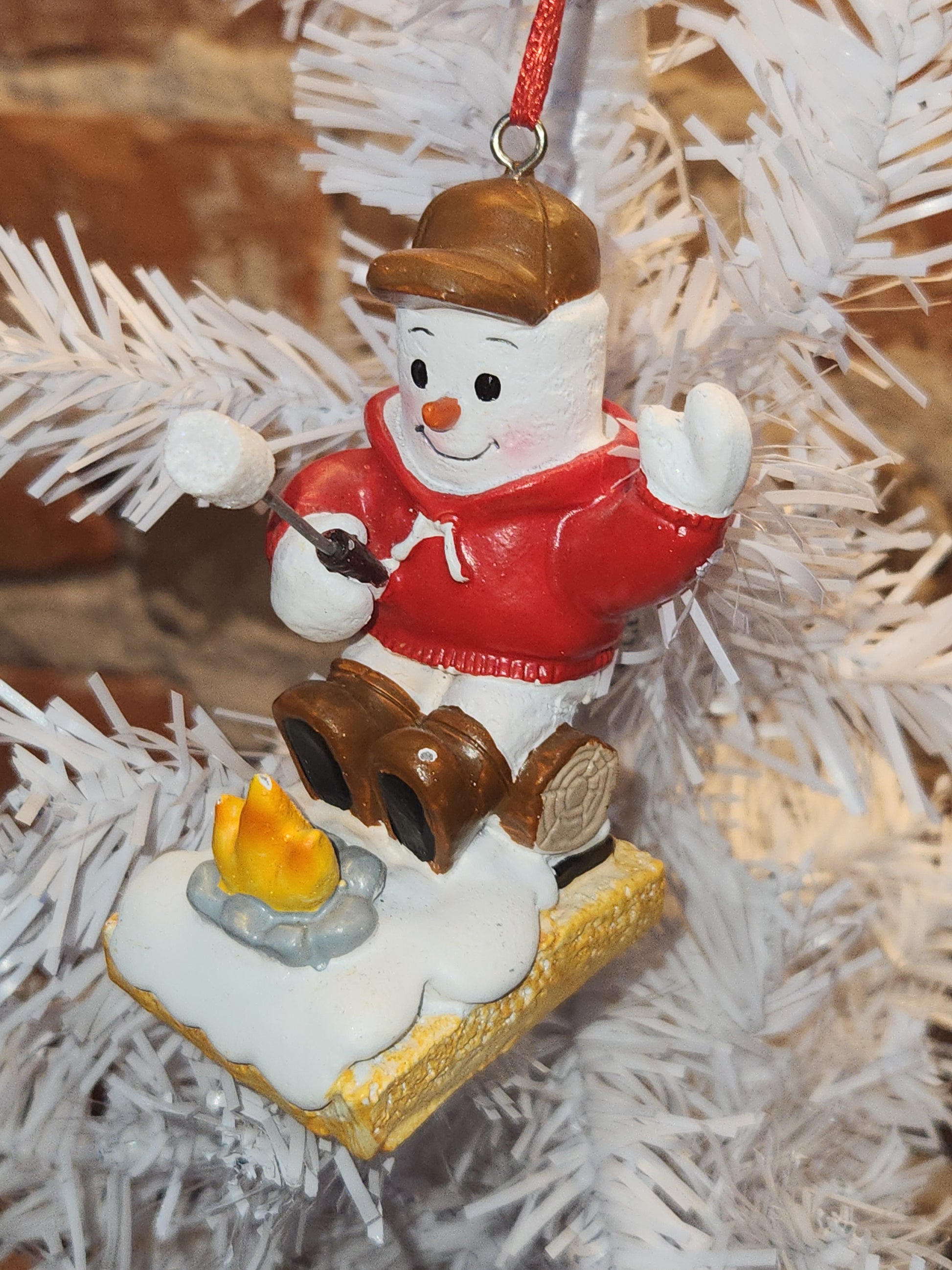 S'Mores Marshmallow Camper S'mores Making Ornament mo9