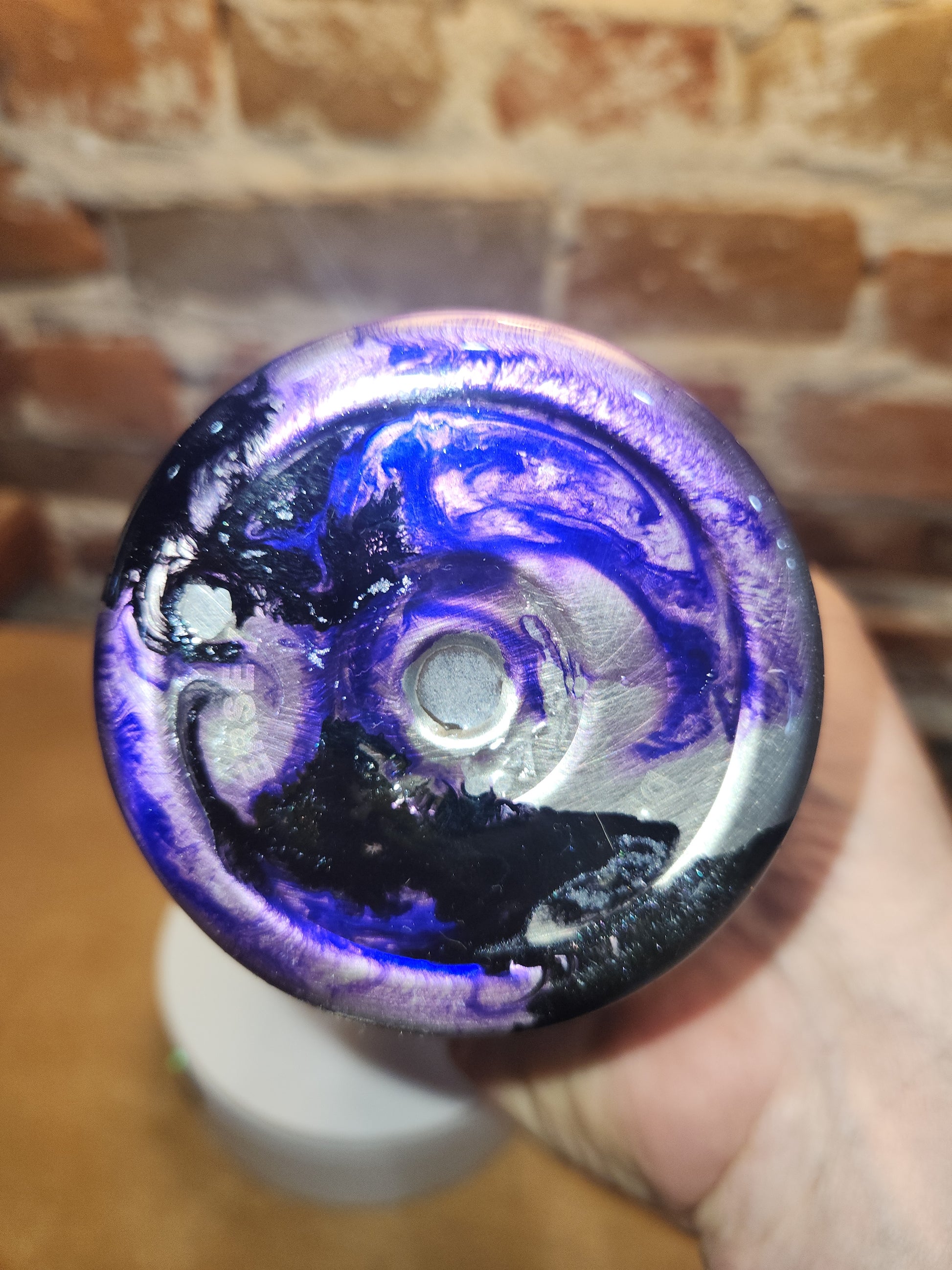 20 ounce stainless steel, Insulated, alcohol ink art Tumbler Black Purple Silver White AS IS CLEARANCE ai3