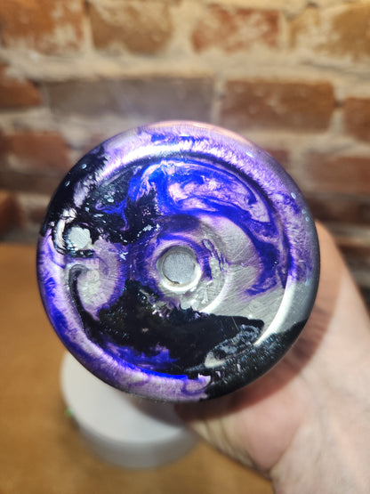 20 ounce stainless steel, Insulated, alcohol ink art Tumbler Black Purple Silver White AS IS CLEARANCE ai3