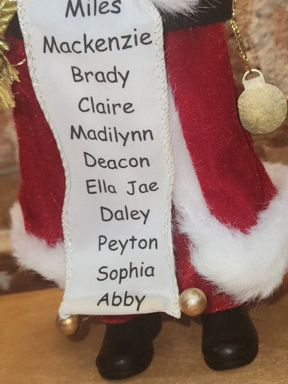 Ashland Christmas Collectible Ashland Santa Claus Figurine with Santa's List of Good Kids with His Gift Bag sf2