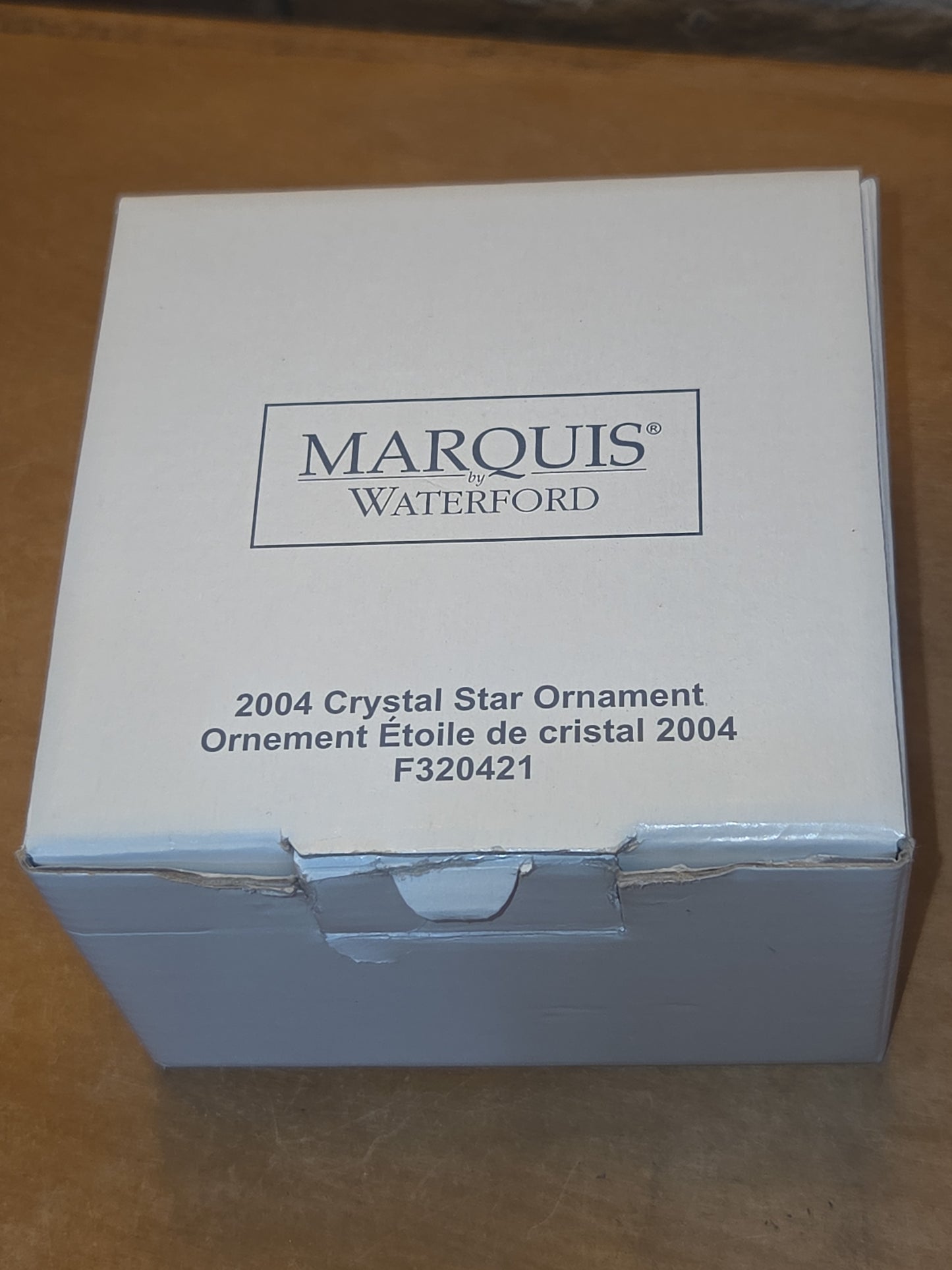 Vintage Waterford Marquis Crystal Annual Ornament 2004 Snowflake Star with Box