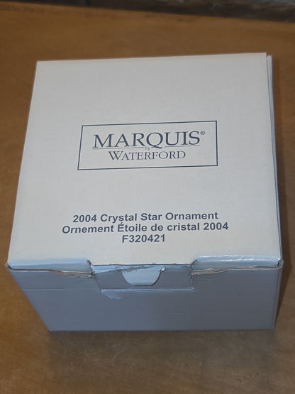 Vintage Waterford Marquis Crystal Annual Ornament 2004 Snowflake Star with Box