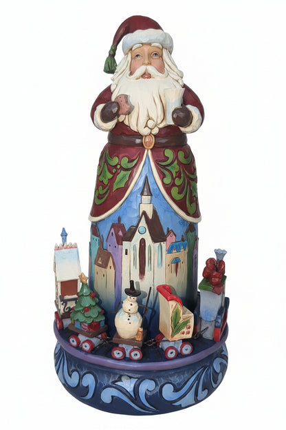 Jim Shore 4051543 Christmas Magic Is All Around Santa with Moveable Train with box 2015