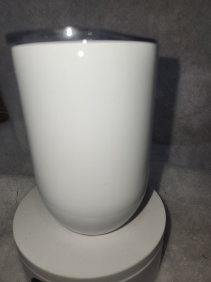 12 oz stainless steel wine tumbler it says Live Love Wine wt5