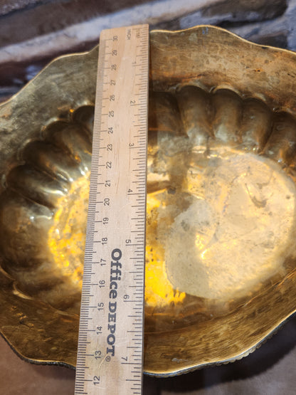 Vintage Brass Compote Bowl Made in India br8