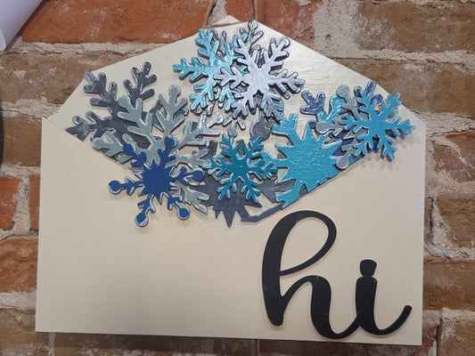 Snowflake Winter Insert for Envelope Door Sign *sign sold seperately* ei27