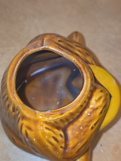 Vintage Ceramic Teddy Bear Honey Pot AS IS hp3