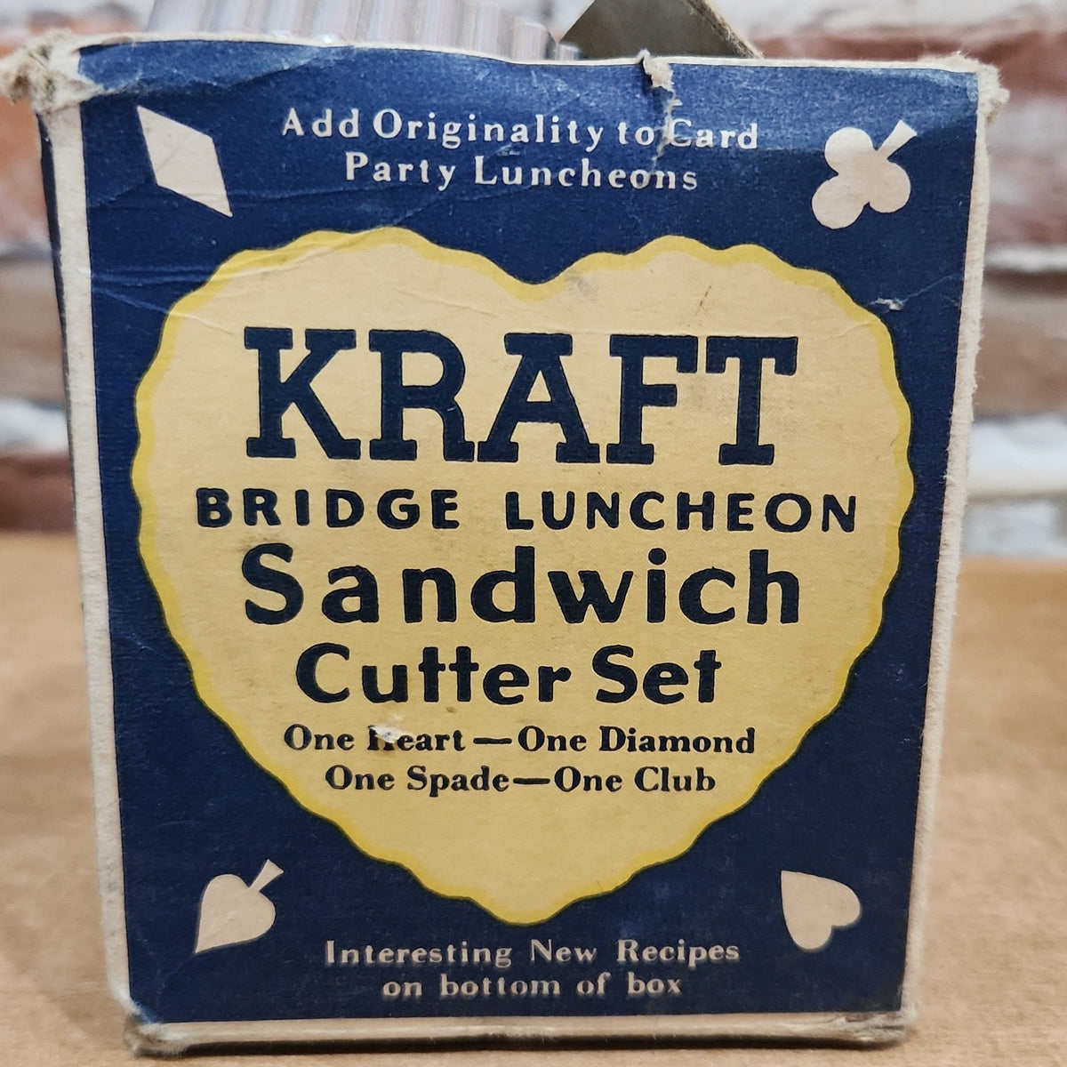 Vintage Cookie Cutters Kraft Bridge Luncheon Sandwich Cutter Set