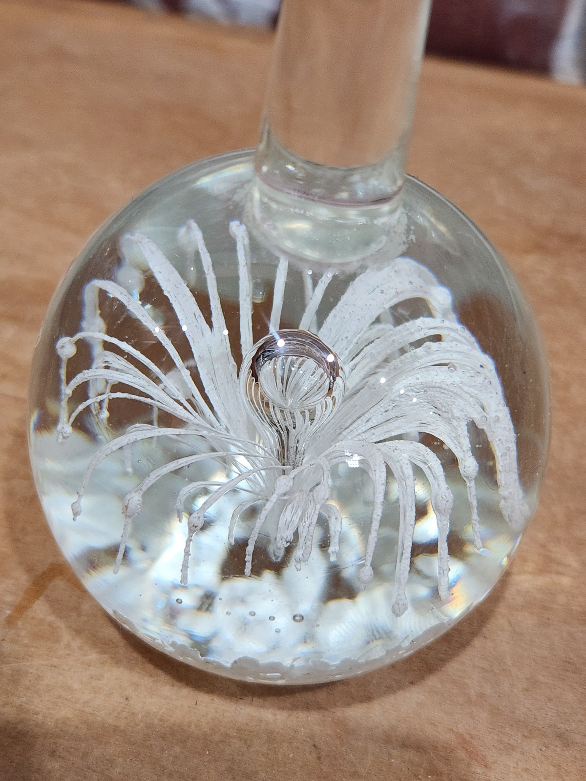 Vintage Paperweight Ring Holder Glass pw1