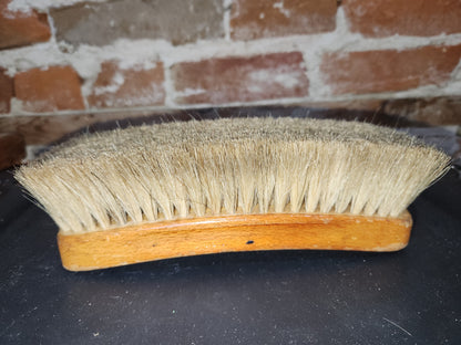 Vintage Wooden Shoe Polish Brush OXCO Walker 100% Sterilized Blond Horsehair Bristles