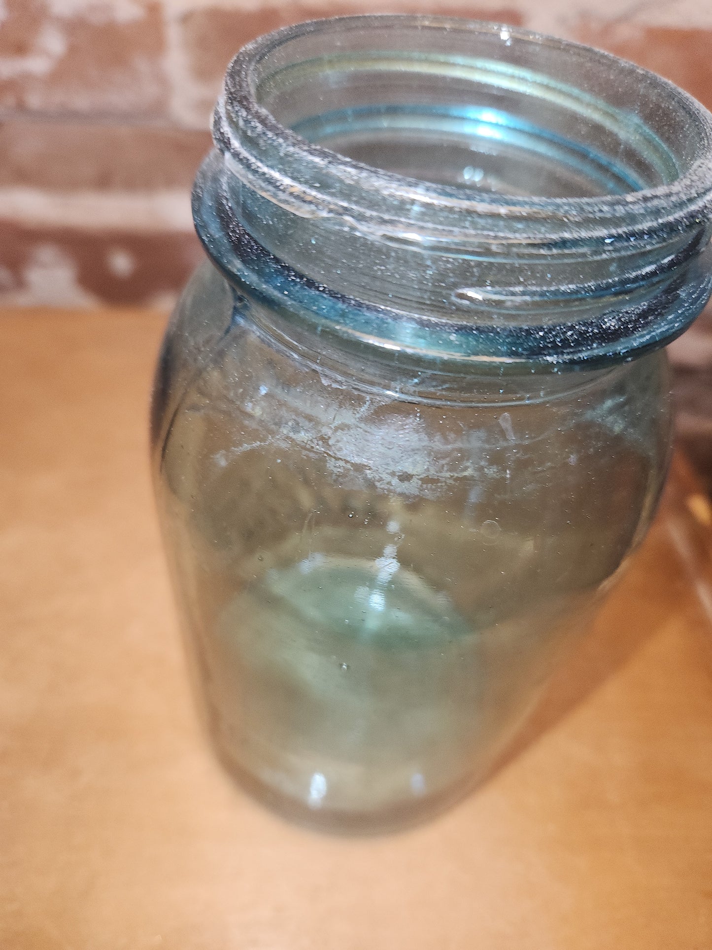 Vintage Ball Perfect Mason Blue Aqua Jar Number 10 with Zinc Lid 1910-1923 Logo jar89