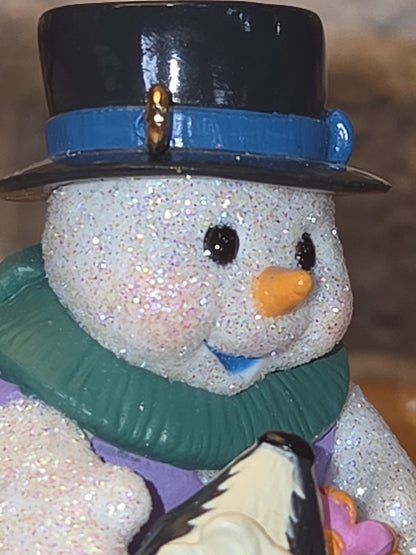 Vintage Hallmark Keepsake Ornament Skunk and Snowman #9 of the Snow Buddies Series 2006