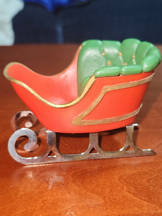 Vintage Hallmark Keepsake Ornament Merry Miniatures Santa Sleigh 1980