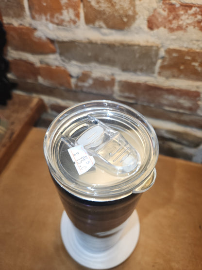 20 ounce stainless steel, Insulated, alcohol ink art Tumbler Black Purple Silver White AS IS CLEARANCE ai3
