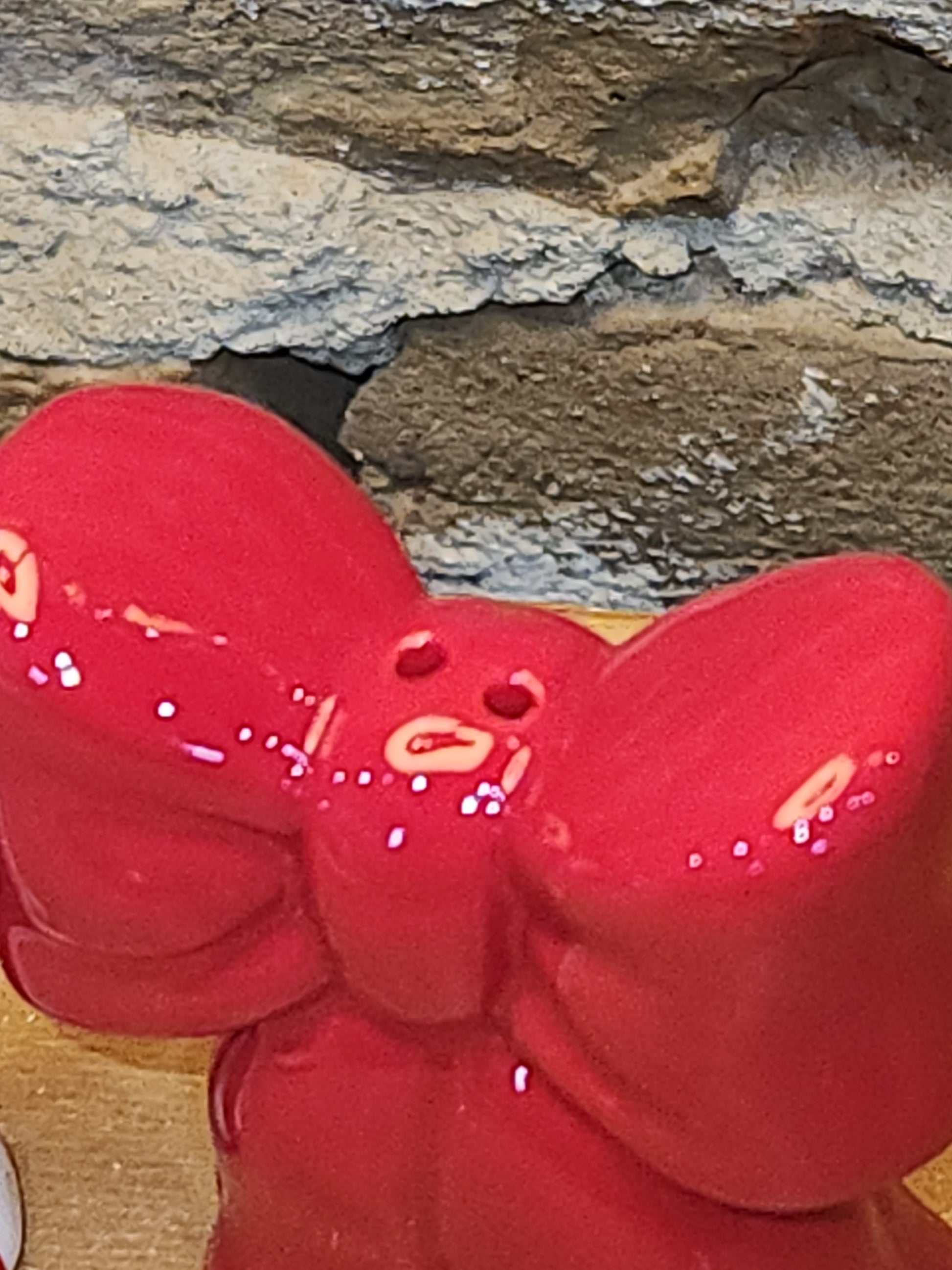 Salt and Pepper Shakers Ribbons Bows Red and Stripped sp13