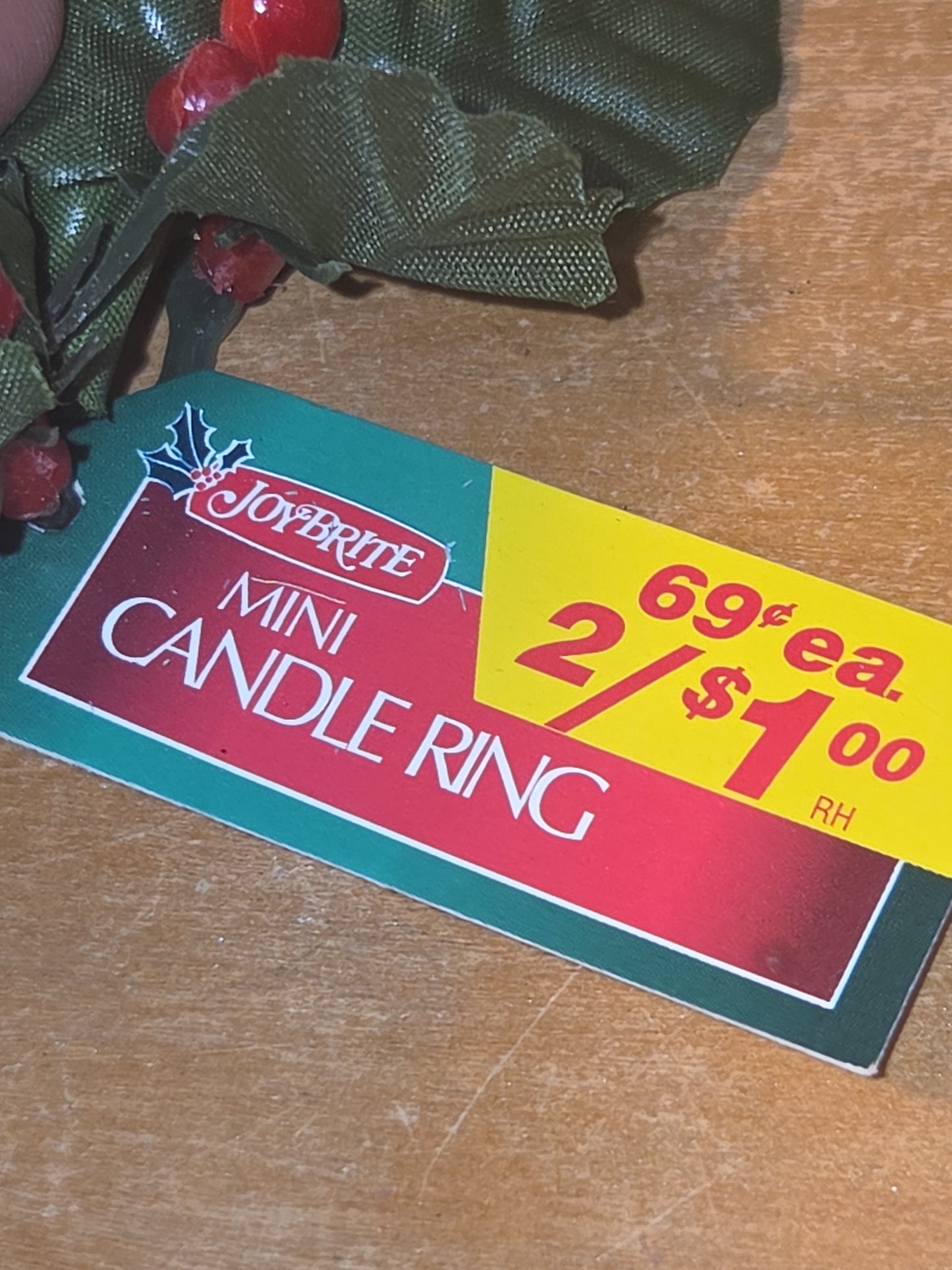 Vintage Joybrite Christmas Mini Candle Rings Holly Berries Lot of 6 New Old Stock (Copy)