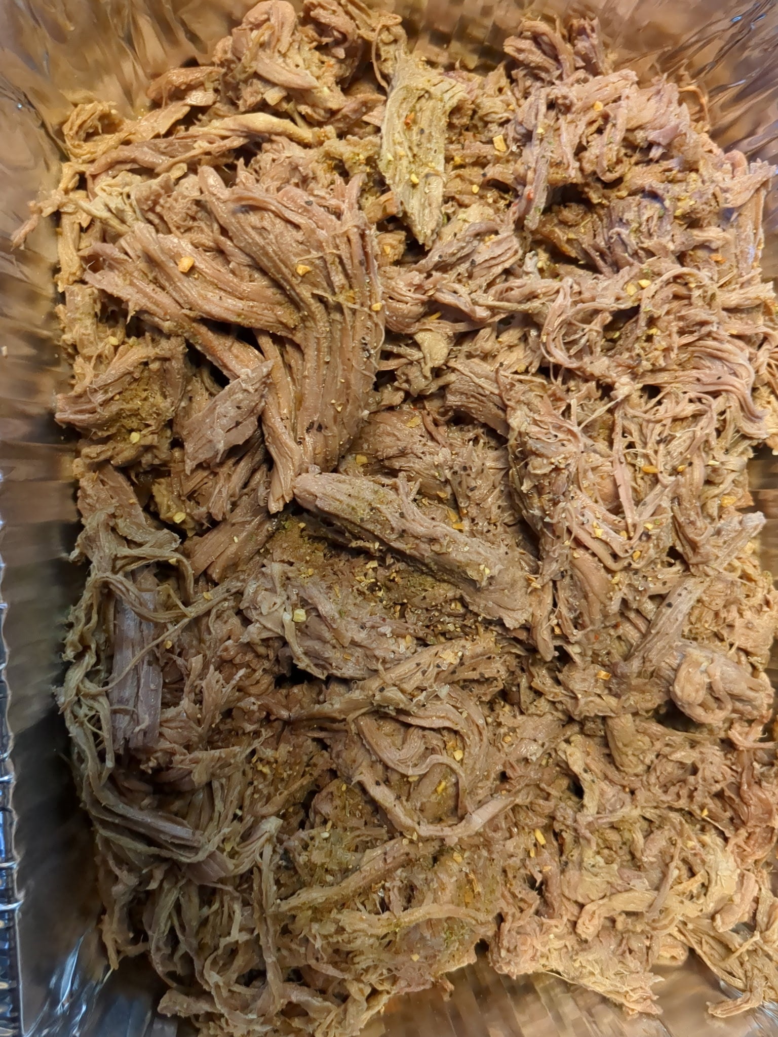 TakeNbake 2lb Cooked and Pulled Roast Beef 2 lb great for hot beef and French dip sandwiches