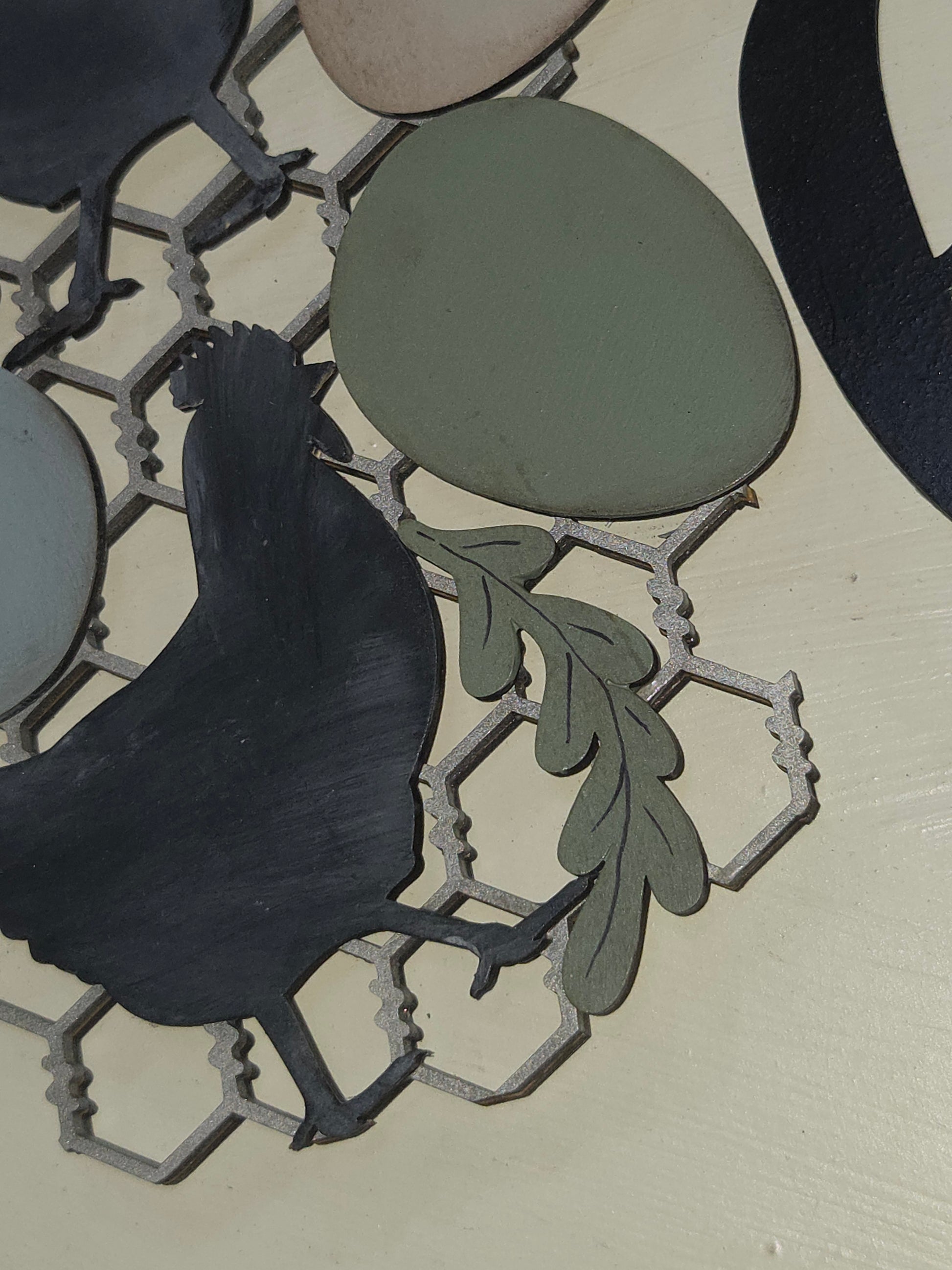 Chicken and Chicken Wire Insert for Interchangeable Pot Spilling Door Sign *Sign Sold Seperately* pi22
