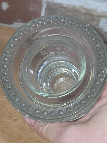 Vintage Hemingray #42 Clear Glass Insulator h642b