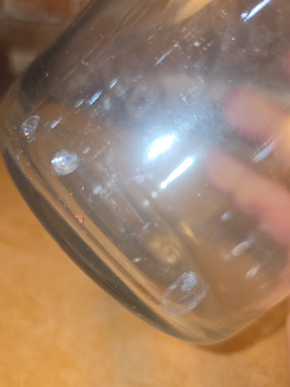 Vintage Ball Quart Jar Ideal Pat'd July 14, 1908 Clear Glass with Wire Bail and Glass Lid jar076