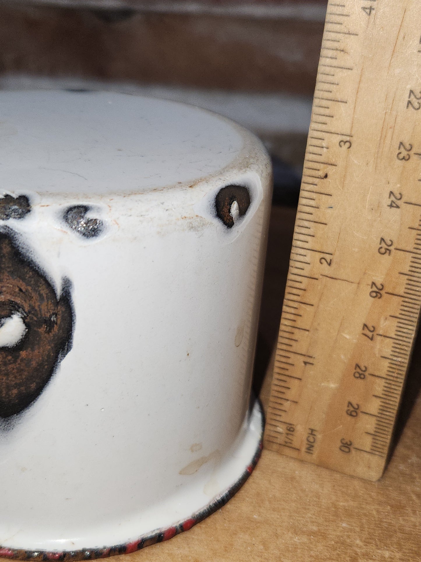 Vintage Enamelware Cup 2 3/4" Tall ew03