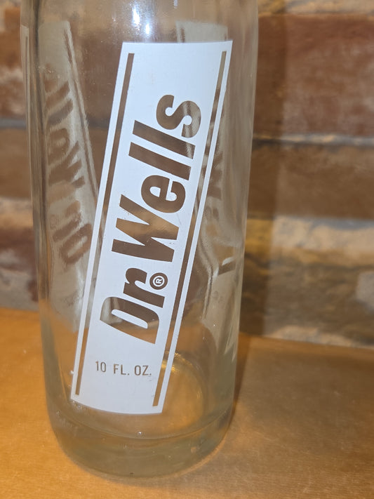 Vintage Soda Bottle Dr. Wells 10 oz Clear Glass vsb12