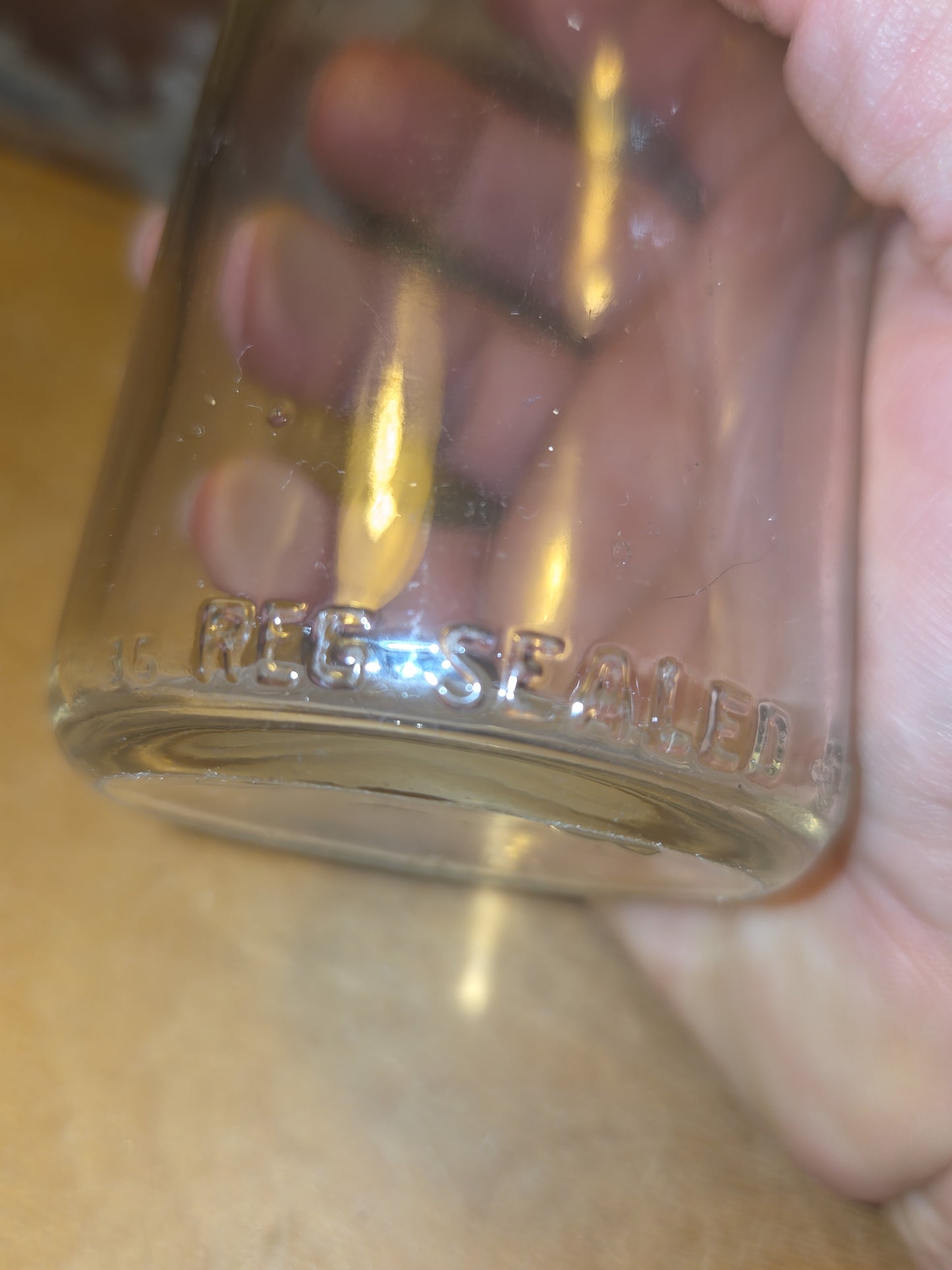 Vintage Milk Bottle Duraglas Half Pint Clear Glass vmb58