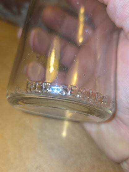 Vintage Milk Bottle Duraglas Half Pint Clear Glass vmb58