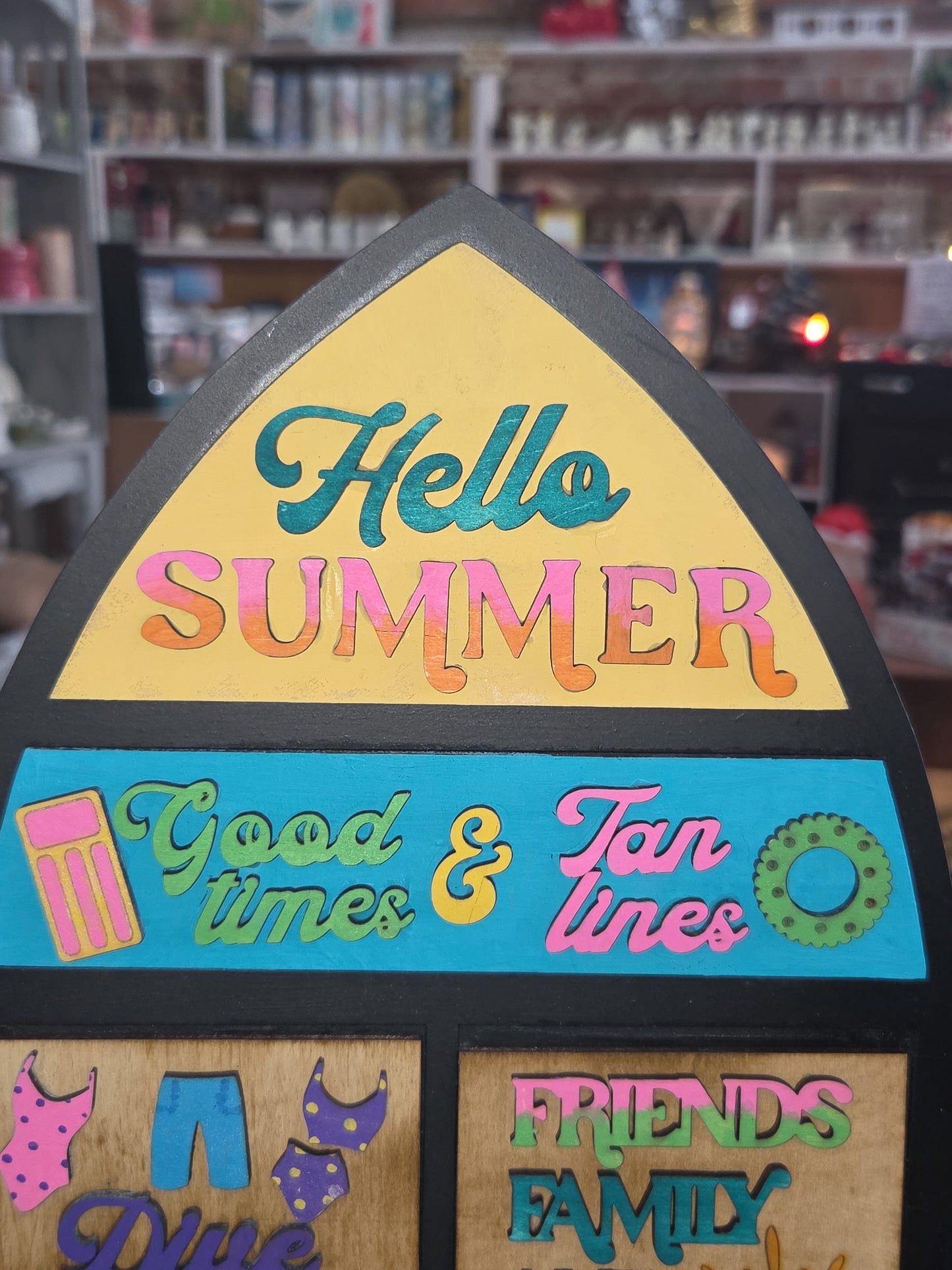 Summer June Insert Kit for Interchangeable Frame Can Fit Arch, Rectangle, or Square Frame FRAMES SOLD SEPARATELY