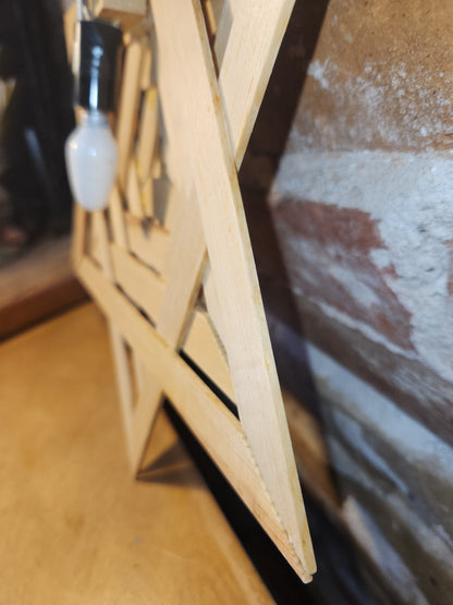 Vintage Wooden Hanging Lighted Star Wall Hanging Wall Decor Night Light nl76