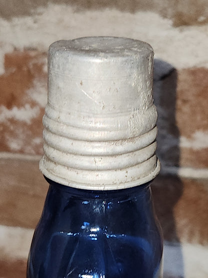 Genuine Phillips Cobalt Blue Glass Medicine Bottle Apothecary Milk Magnesia 5"