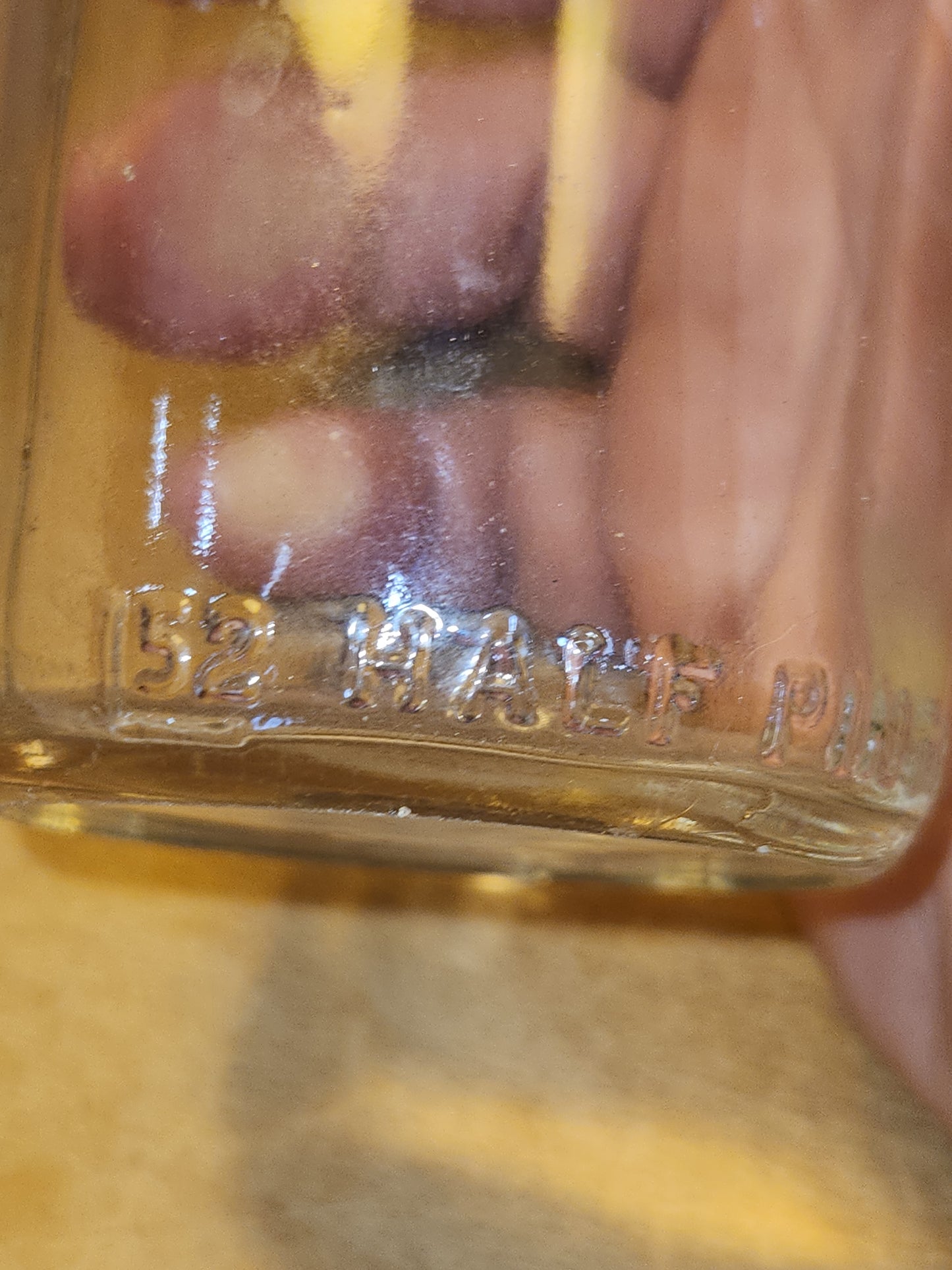 Vintage Milk Bottle Half Pint Clear Glass As Is Chip vmb60