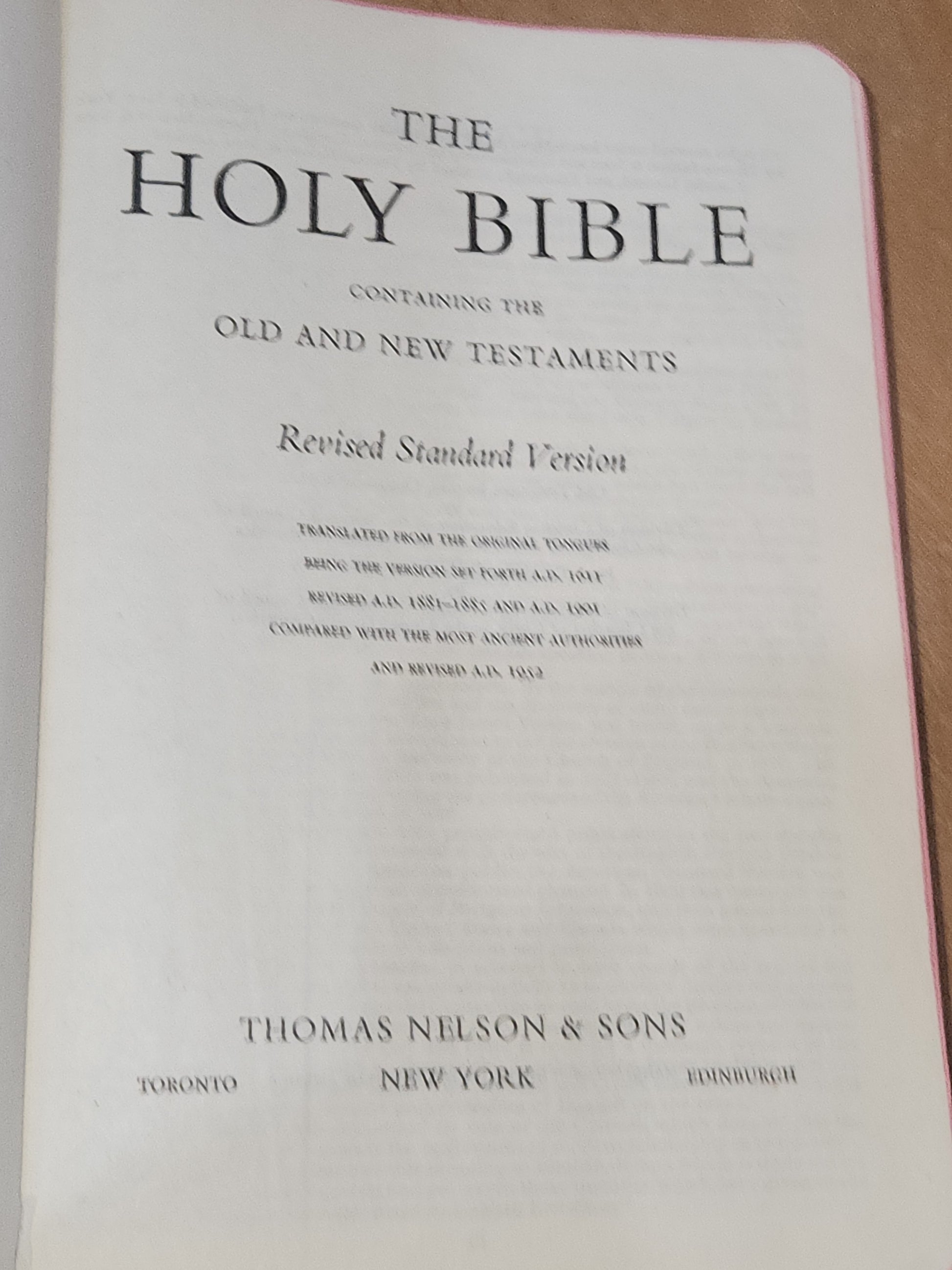 Vintage Hardcover Bible Thomas Nelson & Dons vb89