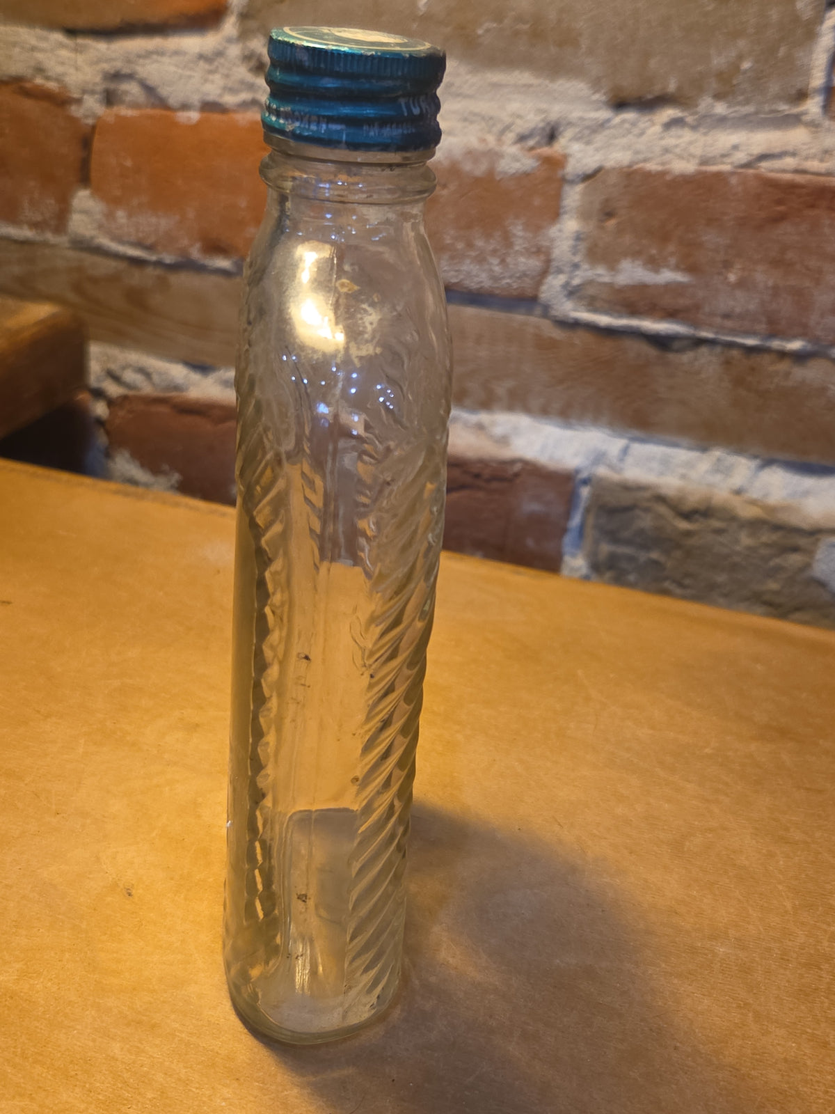 Vintage Liquor Bottle Glenmore Bourbon Clear Glass vlb2