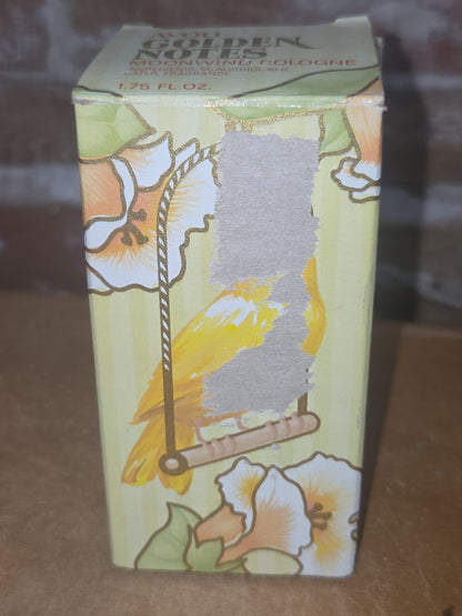 Vintage Avon Golden Notes Canary Moonwind Cologne in Box Yellow Bird
