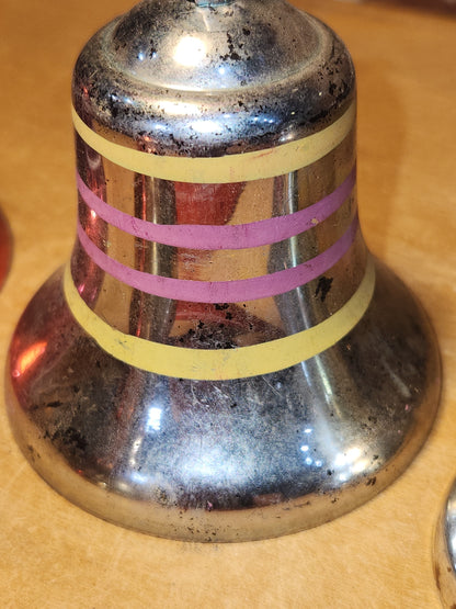 Vintage Hard Plastic Bells Unmatched Set of 4 AS IS bel8