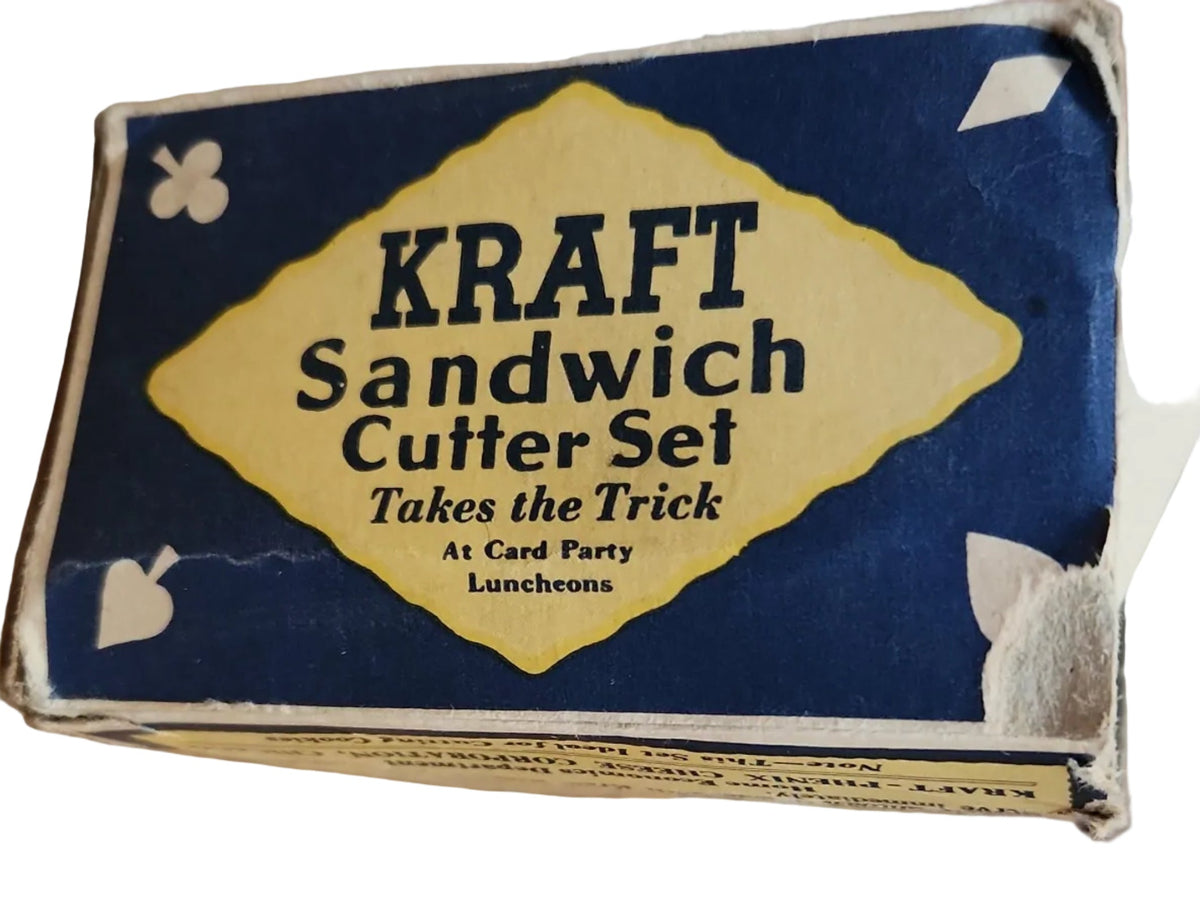 Vintage Cookie Cutters Kraft Bridge Luncheon Sandwich Cutter Set