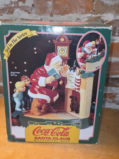 Vintage Coca-Cola Ertl Santa Claus Mechanical Christmas Coin Bank 3rd in Series Coke 1995 scb1
