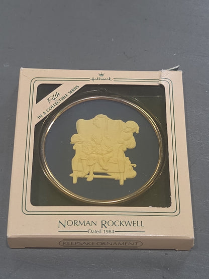 Vintage Hallmark Keepsake Norman Rockwell Cameo Ornament 5th in Series 1984