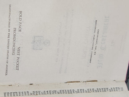 Vintage New Testament Psalms Philadelphia National Bible Press Copyright 1941 Bold Face Vest Pocket Pronouncing vnt1