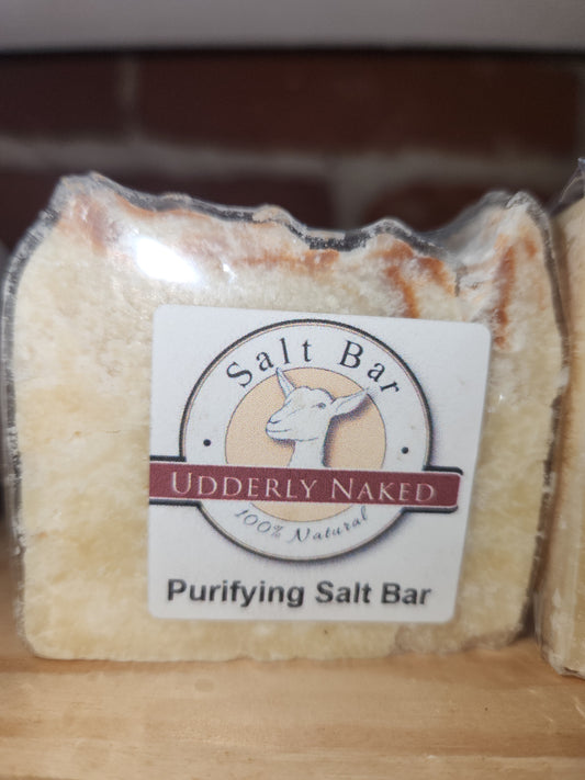 Udderly Naked goat milk soap Purifying Salt Bar UN1
