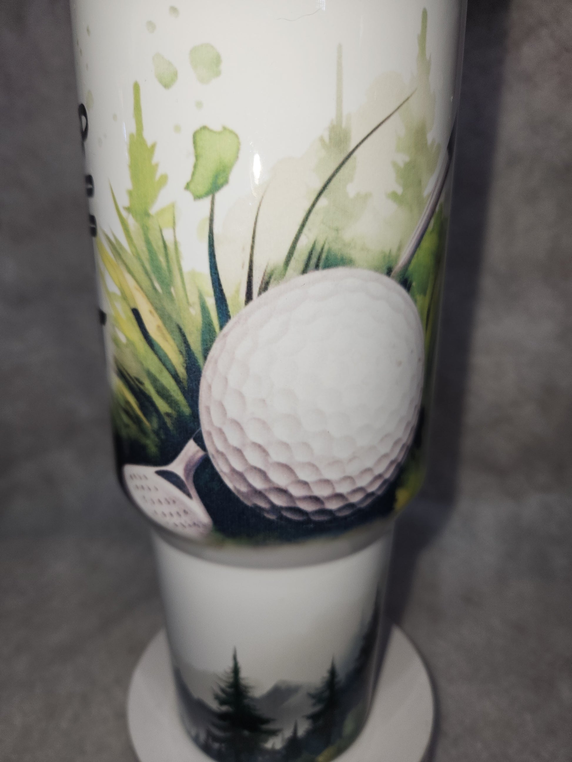 40 Oz Insulated Stainless Steel. Travel Tumbler says, "Eat Sleep Golf Repeat" tgo4