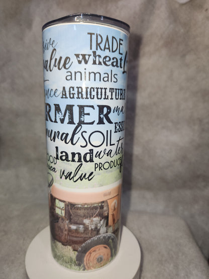 20 oz stainless steel, insulated tumbler farmer tf55