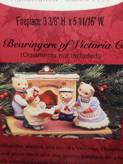 Vintage Hallmark Keepsake Lighted Tabletop Display Flickering Light Fireplace Display for The Bearingers Ornaments 1993 NO Ornaments Included ho1199