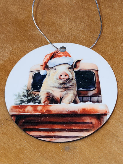 Custom Order Round Ornament, Car Charm, Rear-view Mirror Ornament for Holidays, Memorials, Events, or just fun for everyday