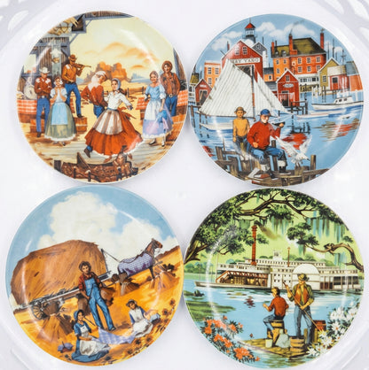 Vintage Avon American Portraits Plate Collection Set of 4 Don Scheffler 1985 ap7