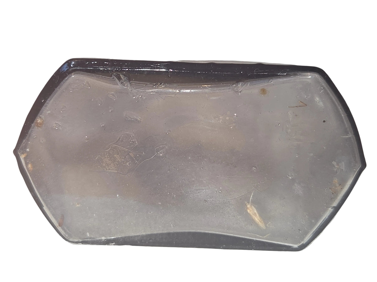 Vintage Liquor Bottle Light Amethyst Coffin Shaped Whiskey Flask