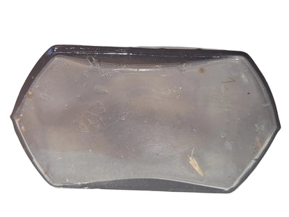 Vintage Liquor Bottle Light Amethyst Coffin Shaped Whiskey Flask