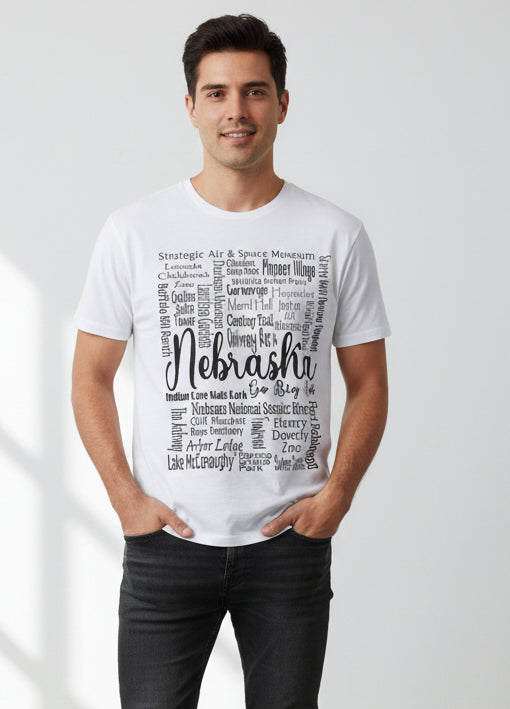 Unisex Nebraska Landmarks T-shirt white