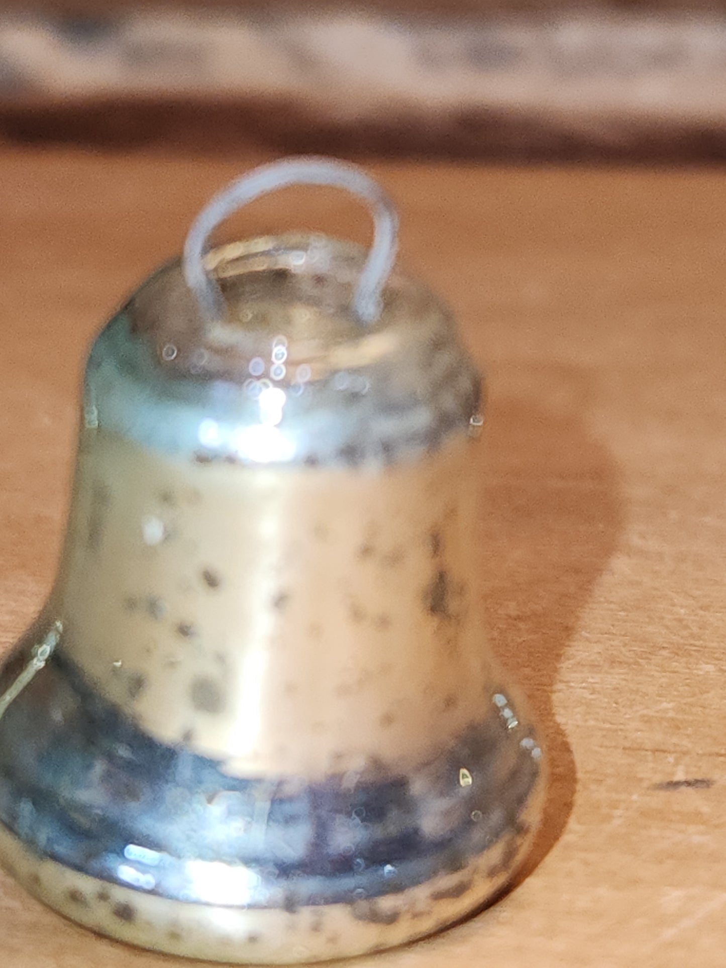 Vintage Mini Mercury Glass Bell Ornaments Set of 3 mg01